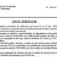 ANUNŢ PUBLICITAR În vederea îndeplinirii procedurii de publicitate prevăzute de art.13 din HCL nr.26/26.08.2014 privind aprobarea Regulamentului de organizare a licitaţiilor pentru închirierea bunurilor aflate in proprietatea publică sau privată a oraşului...